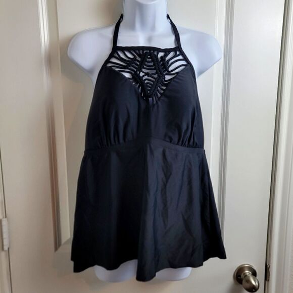 SWIMSUITS FOR ALL Halter Tankini Top - Picture 1 of 7